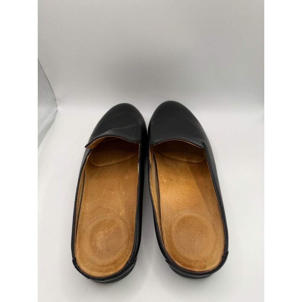 Dansko Lexie Flat Loafer Mule Womens Sz 40 , US 8.5 Shoes Black Leather Slip On - Picture 5 of 7